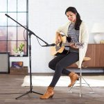 Microphone Stand With Adjustable Two Microphone from Floor to Standing Position (LW-38) - Image 3